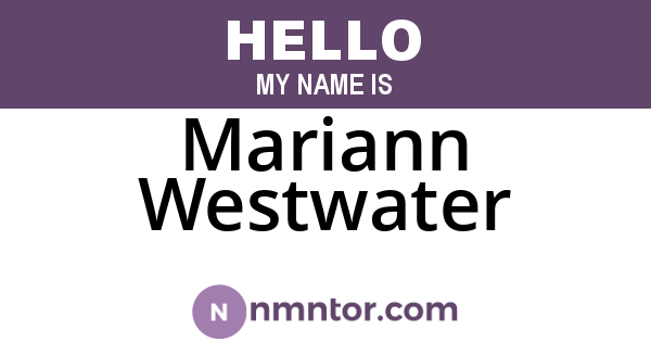 Mariann Westwater