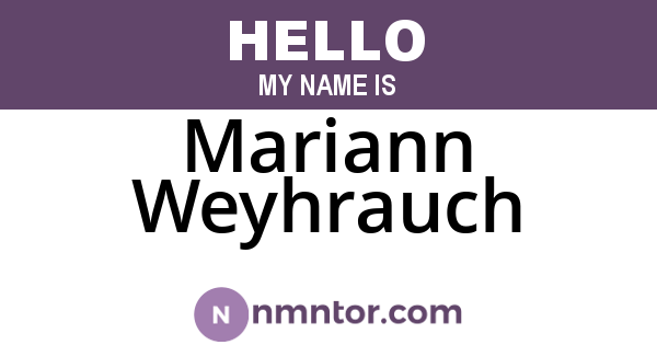 Mariann Weyhrauch