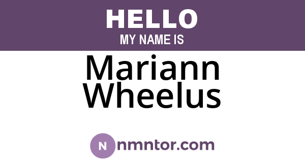 Mariann Wheelus
