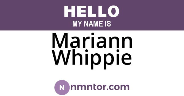 Mariann Whippie
