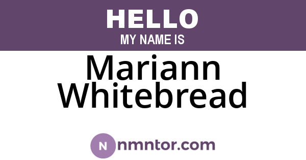 Mariann Whitebread