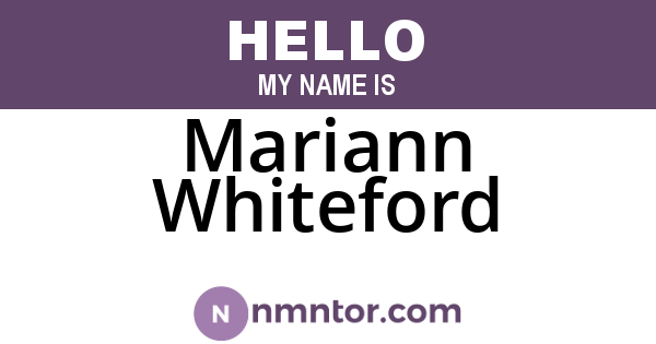Mariann Whiteford