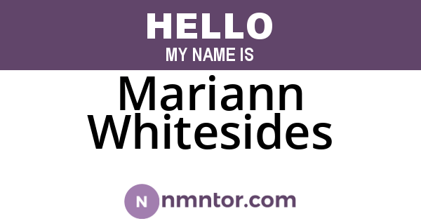 Mariann Whitesides