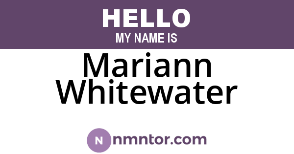 Mariann Whitewater