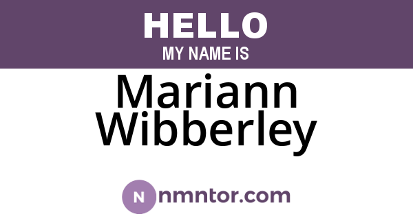 Mariann Wibberley