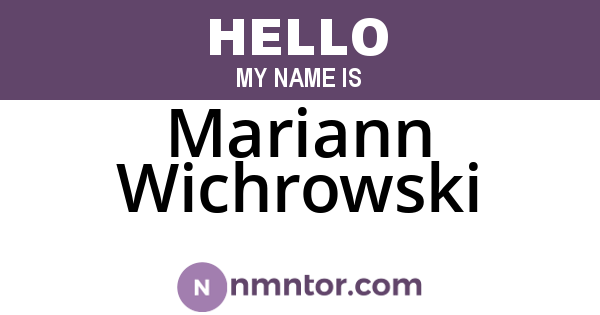 Mariann Wichrowski