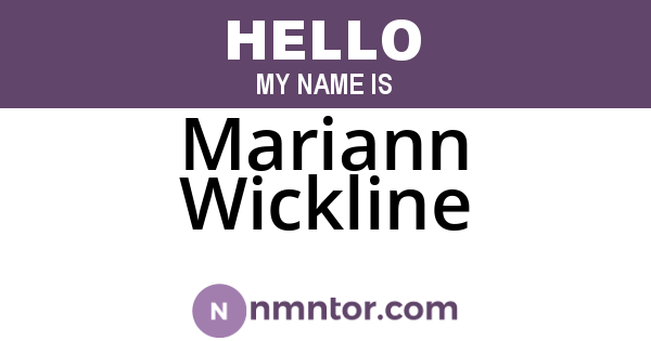 Mariann Wickline