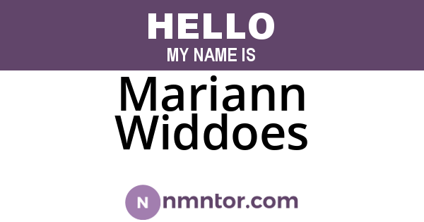 Mariann Widdoes