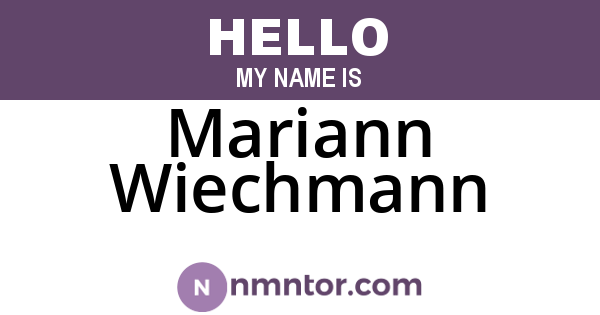 Mariann Wiechmann