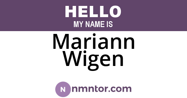 Mariann Wigen
