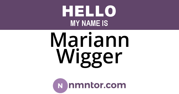 Mariann Wigger