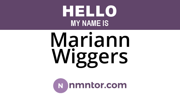 Mariann Wiggers