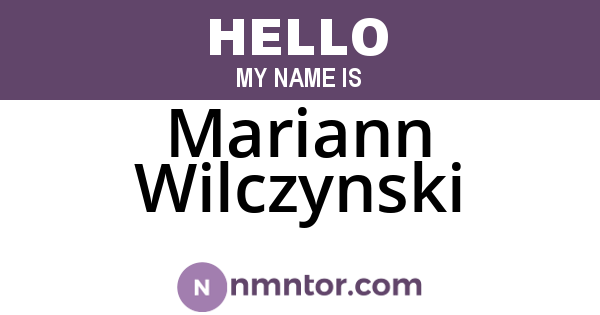 Mariann Wilczynski