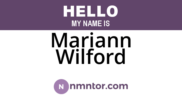 Mariann Wilford