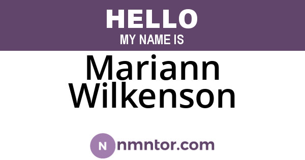 Mariann Wilkenson