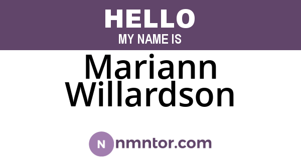 Mariann Willardson
