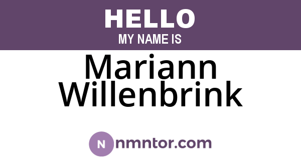 Mariann Willenbrink