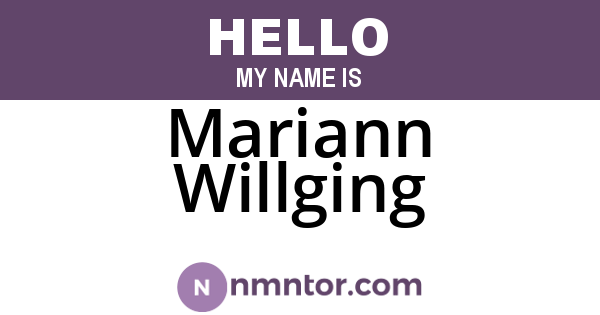 Mariann Willging