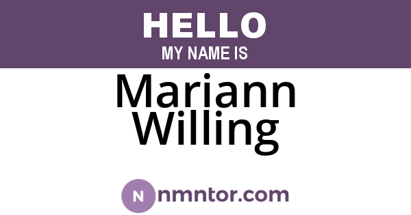 Mariann Willing