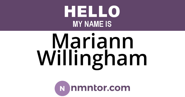 Mariann Willingham