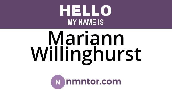 Mariann Willinghurst