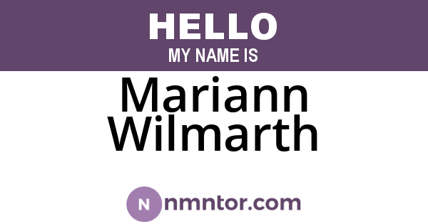 Mariann Wilmarth