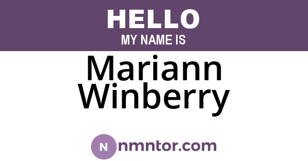 Mariann Winberry