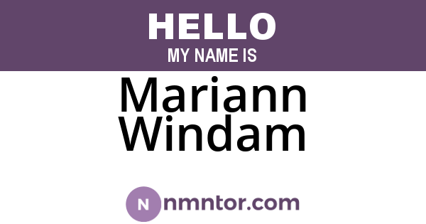 Mariann Windam