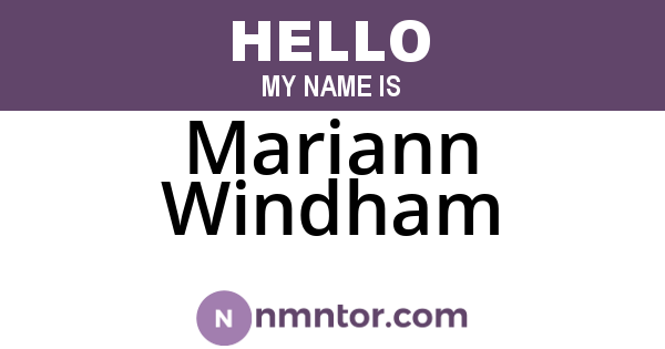 Mariann Windham