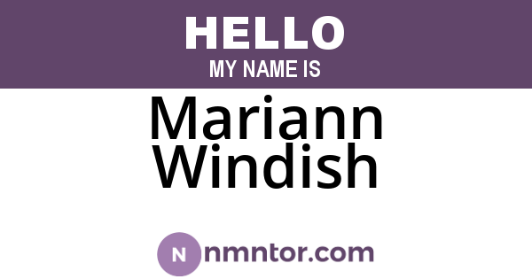 Mariann Windish