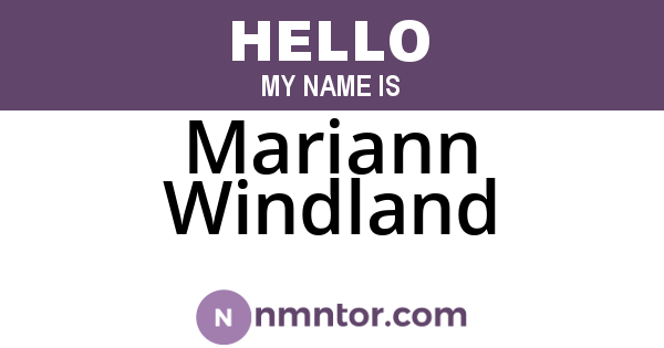 Mariann Windland