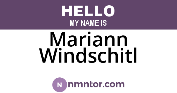 Mariann Windschitl