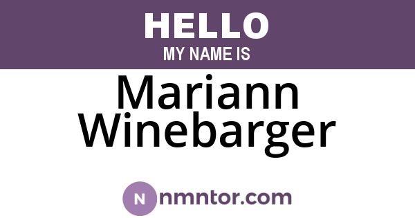 Mariann Winebarger