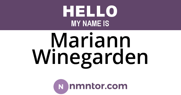 Mariann Winegarden