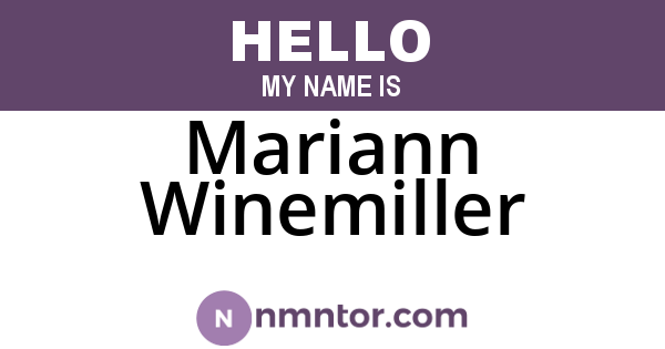 Mariann Winemiller