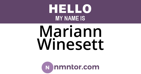 Mariann Winesett