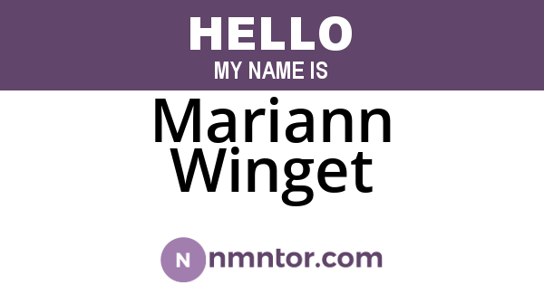 Mariann Winget