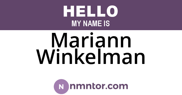 Mariann Winkelman