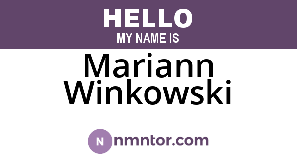 Mariann Winkowski