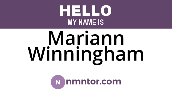 Mariann Winningham