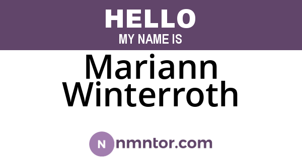 Mariann Winterroth