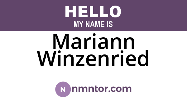 Mariann Winzenried