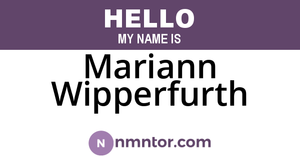 Mariann Wipperfurth