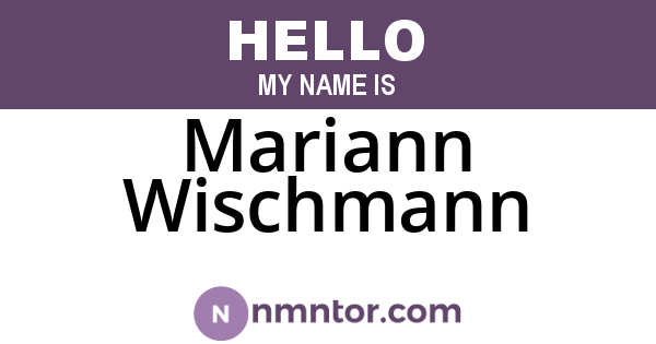 Mariann Wischmann