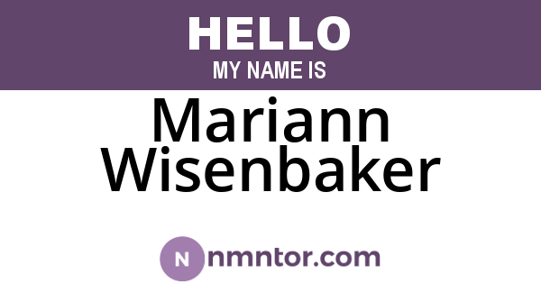 Mariann Wisenbaker