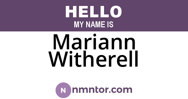 Mariann Witherell