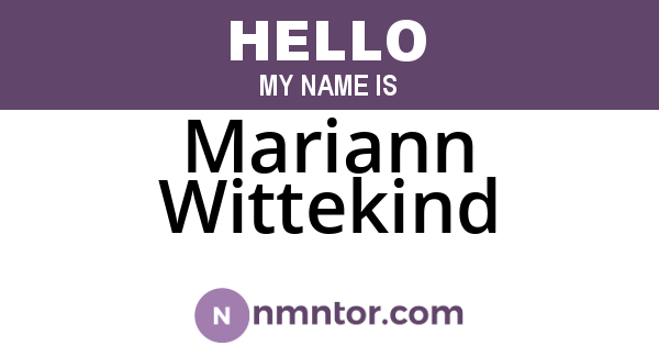 Mariann Wittekind