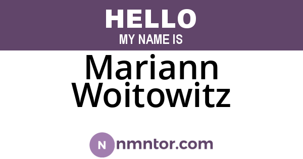 Mariann Woitowitz