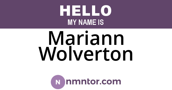 Mariann Wolverton