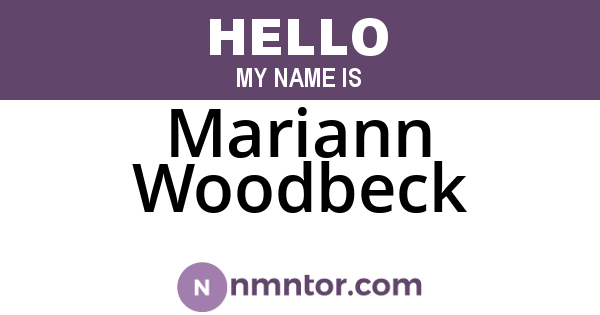 Mariann Woodbeck